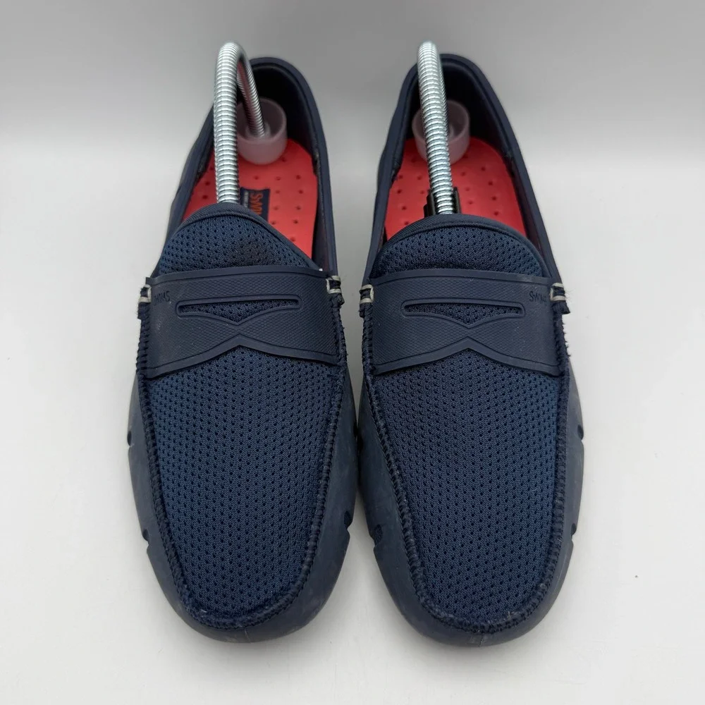 Swims Penny Loafer Driver Mens 7 Navy Blue Mesh Water Resistant Boat Shoes